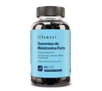 Gummies de Melatonina Forte, 1,9 mg - Con Camomila, Valeriana, Melisa, Saúco y Vitamina B6-90 Gominolas (3 Meses) - Sabor Natural a Frutos Rojos - Sin Gelatina, Veganas, Sin Gluten - Zenement