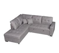 Zenex - Chaise Longue Izquierda Sofá Cama Modelo Kamaro Color Gris
