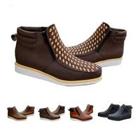 Zenfaze Handcrafted Western Cowboy Boots, Zenfaze Orthopedic Shoes for Men, With Double Side Zipper (coffee,39)
