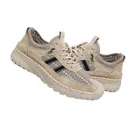 Zenfaze Orthopedic Shoes for Men, Slip-On Hiking Sneakers with Arch Support, Breathable Mesh, Non-Slip Sole, Widened Toe Box (Light Yellow,43)