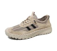 Zenfaze Orthopedic Shoes for Men,Zenfaze Slip On Orthopedic Hiking Shoes,Men's Non Slip Shoe Lace Up Slips Resistant Sneakers (Khaki,42)