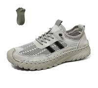 Zenfaze Shoes for Men, Zenfaze Orthopedic Shoes for Men, Arch Support, Breathable Hollow Mesh Upper (Gray,32.5)