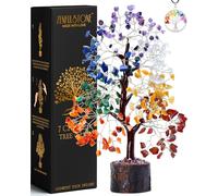 ZENFULSTONE Árbol de la vida de los 7 chakras, decoración espiritual para el hogar y la oficina, bonsái de cristal hecho a mano para energía positiva y curación, maravilloso regalo para mamá y papá