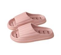 Zeng25liangOu-12 antideslizante Bathroom Shoes with Drainage Holes, Comfort Non-Slip House Shower Slippers Summer Lightweight Quick-Dry Pool Slides para piscina ducha playa(Pink,Alpha Large)
