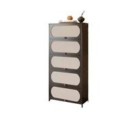 Zeng25liangOu-12 Aparador Multiusos Estantería esquinera Negra de pie for Sala Estar, con 5 Niveles for exhibición y Almacenamiento