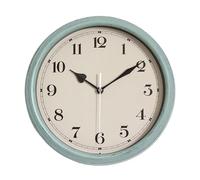 Zeng25liangOu-12 Fácil de Leer Reloj de Pared nórdico Vintage de 11 Pulgadas con Cubierta de Vidrio, Funciona con Pilas y sin tictac.(Green)