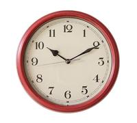 Zeng25liangOu-12 Fácil de Leer Reloj de Pared nórdico Vintage de 11 Pulgadas con Cubierta de Vidrio, Funciona con Pilas y sin tictac.(Claret)