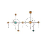 Zeng25liangOu-12 Ganchos múltiples Perchero de pared creativo sin perforaciones, con gancho decorativo for llaves, ideal for entrada, dormitorio y porche Ahorro de espacio(Blanco)