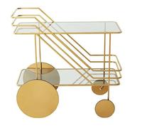 Zeng25liangOu-12 Sala de Estar Balcón Mesa Auxiliar for sofá, Carrito de Almacenamiento, Estante for Guardar refrigerios, Servicio Manual, Sala Estar, Comedor(Gold)