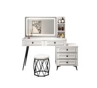 Zeng25liangOu-12 tocador de Maquillaje Juego de tocador, Dormitorio, apartamento pequeño y Sencillo, Mesa Maquillaje con Espejo, Escritorio, Almacenamiento, Armario Lateral(Pequeño)