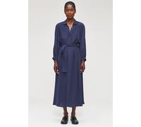 ZENGGI Technosilk Gathered Dress Ink Blue Talla: S | Vestidos Midi Outlet | Mujer | Azul