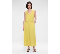 ZENGGI Washed Satin V-neck Dress Limoncello Talla: XS | Vestidos Midi Outlet | Mujer