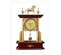 ZengL263NgS Reloj de Escritorio Brass Desk Clock with Silent Movement Table Chinese Style with Drawers Desktop Living Room Decoration