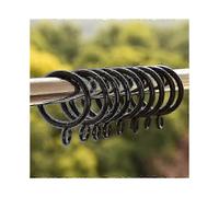 ZENGO 10pcs Black Metal Curtain Rings Hanging Rings for Curtains And Rods 5 Sizes SZRH
