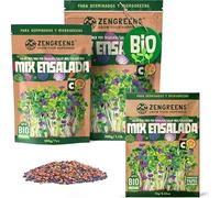 ZenGreens® - Mezcla de semillas de Ensalada eco - Elija entre 10, 200g y 500g - Ensalada Mix de semillas germinadas - Mezcla de semillas germinadas para ensaladas - microgreens