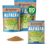 ZenGreens® - Semillas de alfalfa ecológico - Elija entre 10g, 200g y 500g - brotes de lucerna - germinación de más del 97% - Microgreens