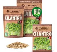 ZenGreens® - Semillas de cilantro ecológico - Elija entre 10g, 200g y 500g - brotes de coriandro - germinación de más del 97% - Microgreens