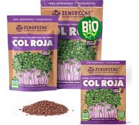 ZenGreens® - Semillas de col roja ecológico - Elija entre 10g, 200g y 500g - brotes de repollo rojo - germinación de más del 97% - Microgreens