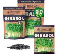 ZenGreens® - Semillas de girasol ecológico - Elija entre 10g, 200g y 500g - brotes de helianto - germinación de más del 97% - Microgreens