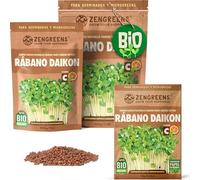 ZenGreens® - Semillas de rábano daikon ecológico - Elija entre 10g, 200g y 500g - brotes de rábano daikon - germinación de más del 97% - Microgreens