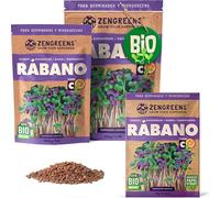 ZenGreens® - Semillas de rábano rambo ecológico - Elija entre 10g, 200g y 500g - brotes de rábano - germinación de más del 97% - Microgreens