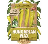 ZenGreens® - Semillas ecológicas de Hungarian Wax - Semillas de chile fáciles de cultivar en el jardín, el balcón o el huerto urbano - Ají