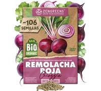 ZenGreens® - Semillas ecológicas de Remolacha Roja (Chioggia) - Semillas de hortalizas fáciles de cultivar en el jardín, el balcón o el huerto urbano - Betabel Rojo