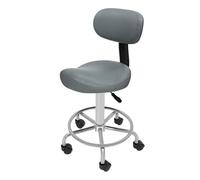 ZENGRICE - Taburete ergonómico para oficina, silla de montar profesional, asiento giratorio de 360 grados, taburete ajustable de altura, asiento de sillín respaldo, taburete de masaje estético, salón