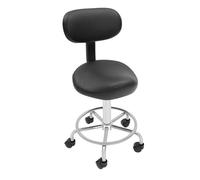 ZENGRICE Taburete Sillín Ergonómico, Silla Giratoria 360°, Asiento Oficina Profesional, Altura Ajustable 45-59 cm, Carga 150 kg, Respaldo Inclinable 15°, Peluquería, Clínica Médica, Oficina
