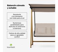 ZenGrove balancín 2 plazas ajustable individualmente acero con recubrimiento en polvo resistente a la intemperie Blumfeldt