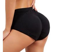 ZENGSING Levantador de glúteos, Fake Butt Lifter Acolchado, Hip Enhancer Control Panties, Seamless Body Shaper Underwear, Tummy Control Boyshort Underwear (FR/ES, Letras, M, Regular, Regular, Negro)