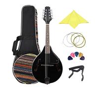 Zengxue Basswood 8 String Guitarra Un Estilo Acústico Mandolina Principiantes Adultos Instrumento Musical Regalo Con Selecciones De Bolsas Capo Principiantes mandolina