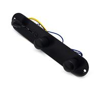 Zengxue Convertidor De Arnés De La Placa De Control De La Placa De Control Cargada Con Cable De 3 Vías Para La Guitarra Eléctrica Negro/Oro/Chrome guitar harness (Color : Black)