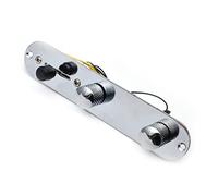 Zengxue Convertidor De Arnés De La Placa De Control De La Placa De Control Cargada Con Cable De 3 Vías Para La Guitarra Eléctrica Negro/Oro/Chrome guitar harness (Color : Chrome)