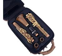 Zengxue Guatamalense/Coacobolo Madera Clarinete Bb Chapado En Oro 18 Llaves Sib Klarnet Clarinete clarinete estudiante (Color : Guatamalense)