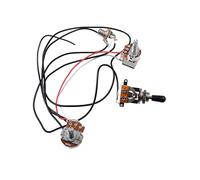 Zengxue Guitarra Cableado Arnés Prewired Volumes And Tones Knob2 Convertidor De 3 Vías Para La Guitarra Eléctrica guitar harness (Color : Chrome converter)