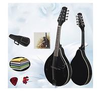 Zengxue Instrumento Musical Nacional Mandolina Tibetana Guitarra 8 String Solid Wood Pandolin Electroacústico Principiantes mandolina (Color : Regular black)
