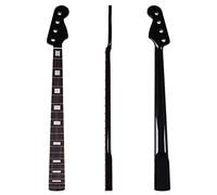 ZENGXUE Mástil guitarra eléctrica Electric Bass Guitar Cuello 4 Cuerdas Negro Negro Maple Wood 20F Cuello De Guitarra