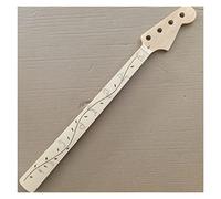 ZENGXUE Mástil guitarra eléctrica Maple Sin Tonterías 20 Trastes Para PB Bajo Guitarra Cuello Parte 4 String Maple Fingerboard Vine Inlay