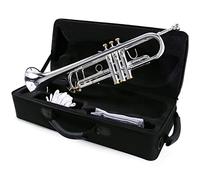 ZENGXUE Prefesional BB Trumpet Material De Latón Botones De Superficie Instrumento De Viento Con Bolso De Boquilla 5C Guantes De Limpieza De Guantes Trompeta estudiantil