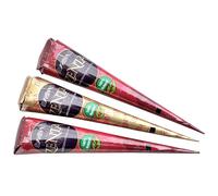 Zenia 3 Pack 100 Pasta de Henna Natural Lista para Usar Color de Cabello Conos de Tinte para el Cabello Color Marr n Rojizo