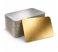 ZENIC | 100 Bases de Loncheado para Envasadora al Vacío | Cuenta con una Cara Dorada y Otra Plateada | 175×250 mm, Bandejas para Embutidos, Jamón y Embutidos, Uso Doméstico y Profesional.