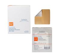 ZeniFOAM - Apósito de espuma de poliuretano de 4 x 5 pulgadas, sin borde, sin adhesivo, estéril, altamente absorbente para drenaje pesado de heridas, almohadilla antiadherente y sin pelusa, sin látex,