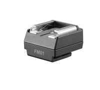 ZENIKO FM01 - Extensión de flash con soporte multiángulo, adaptador universal para flashes de un solo contacto, carcasa metálica, base antideslizante, color negro