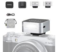 ZENIKO ZF04 Mini Flash de Cámara Camera Flash Speedlite CCT 6500k±200k 372 Flashes de Máxima Potencia 2 Niveles de Potencia Compatible con Canon Nikon Sony Fuji Olympus Panasonic(Plata)