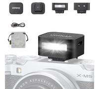 ZENIKO ZF04 Mini Flash de Cámara Camera Flash Speedlite CCT 6500k±200k 372 Flashes de Máxima Potencia 2 Niveles de Potencia Compatible con Canon Nikon Sony Fuji Olympus Panasonic(Negro)