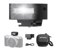 ZENIKO ZF08 Flash de cámara en miniatura, ajuste de potencia de flash de 5 pasos, CCT 6500K ± 200K, compatible con cámaras Sony/Canon/Fuji/Nikon con interfaz de zapata de contacto (negro)