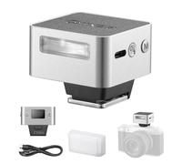 ZENIKO ZT-08F Mini flash TTL en cámara para cámaras Fujifilm - Ultra compacto, portátil, flash automático TTL profesional con reciclaje rápido (plata)