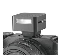 ZENIKO ZT08 N Mini TTL - Flash para cámaras Nikon (i-TTL) 28 mm gran angular, carga USB-C, 47 g, diseño retro con pantalla OLED, 740 flash, tiempo de reciclaje rápido (negro)