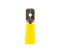 Zenitech-10 cosses languettes mâles Ø6,3mm - Jaune -